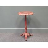 A Coalbrookdale cast iron tripod table, stamped CBDALE & CO with patent lozenge, the pierced