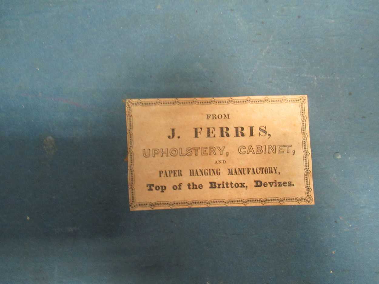 A Victorian walnut ottoman on squat bun feet 49 x 54 x 64cmBearing makers label 'J.FERRIS' - Image 4 of 11