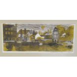 Rosemary MyersNewnham Mill Pool, Cambridgesigned and dated '72'wood engraving 29 x 73cm