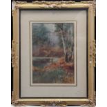 Henry (Harry) Stannard RBA (1844-1920)four landscapesignedwatercolour on paperframed, 23 x 32cm