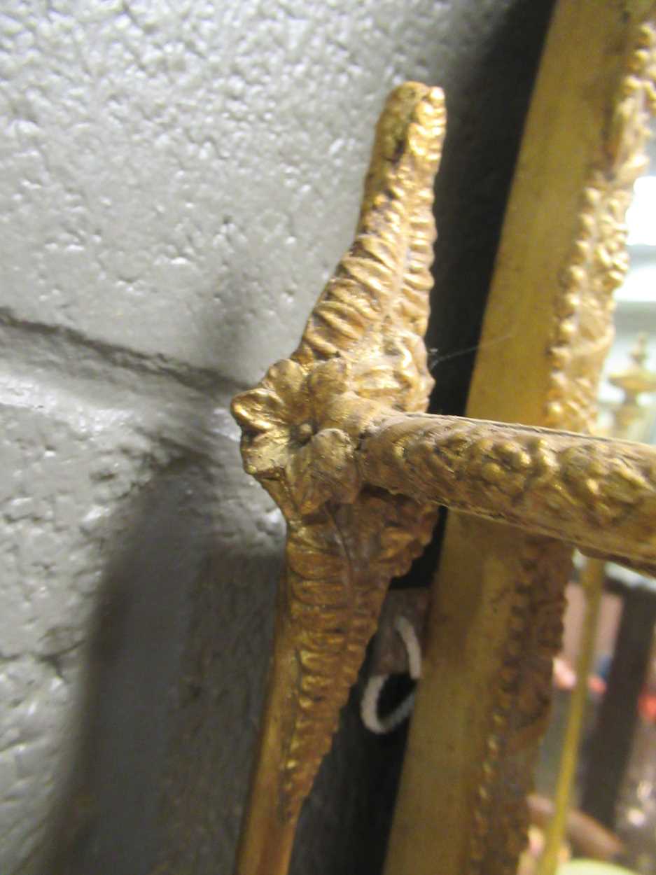 A near pair of Victorian gilt wall-mounted mirror backed etageres, with fern leaf crests and three - Image 10 of 21
