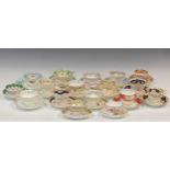 A collection of English porcelain cups and saucers mainly circa 1820-1850Generally, condition is