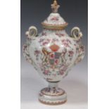 Samson jar and cover with Heraldic crest 31cm high