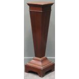 A mahogany pedestal, 108cm high