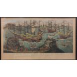 After S. H. Grimm 'The Embarkation of King Henry VIII at Dover' 58 x 101cm