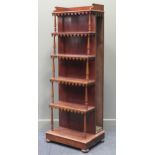 A Victorian mahogany what-not / table leaf holder168.5 x 62 x 45cm