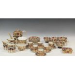 A group of Royal Crown Derby 1128 pattern tea and coffee wares, to include six coffee can and