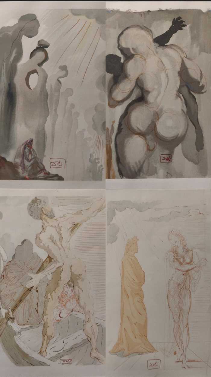 Salvador Dalí (1904-1989) A set of four woodblock prints from The Divine Comedy, to include two from