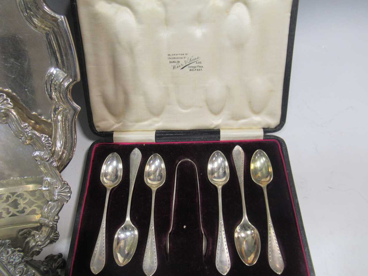 A quantity of silver plate including coasters, entrée dishes, trophies, bowls, cruets etc - Image 5 of 14