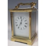 A French gilt brass carriage clock, 15cm high