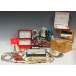 A quantity of miscellaneous costume jewellery, and other items
