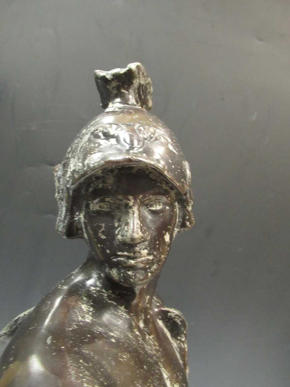 A cast metal replica of Honor Patria, a model by Émile Louis Picault (French, 1833-1915), 80cm high - Image 2 of 4