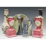 Various ceramics to include a 19th century Royal Worcester dragon vase, a Susie Cooper fern