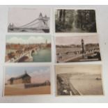 Three boxes of postcards, to include Village scenes, English town and cities etc