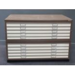 Bisley metal ten drawer plan chestDimensions:94 x 136 x 93cm all metal