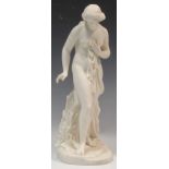 A Copeland Parian figure of Musidora by Thomas Theed, for the Ceramic and Crystal Palace Art