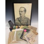 A large collection of military photographs, reports and ephemera, with decorative WW1 military