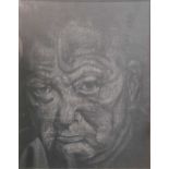 Portrait of Winston Churchilloil on board 24 x 19cm