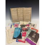 A collection of theatre programmes and a few magazines, early 20th century to contemporary