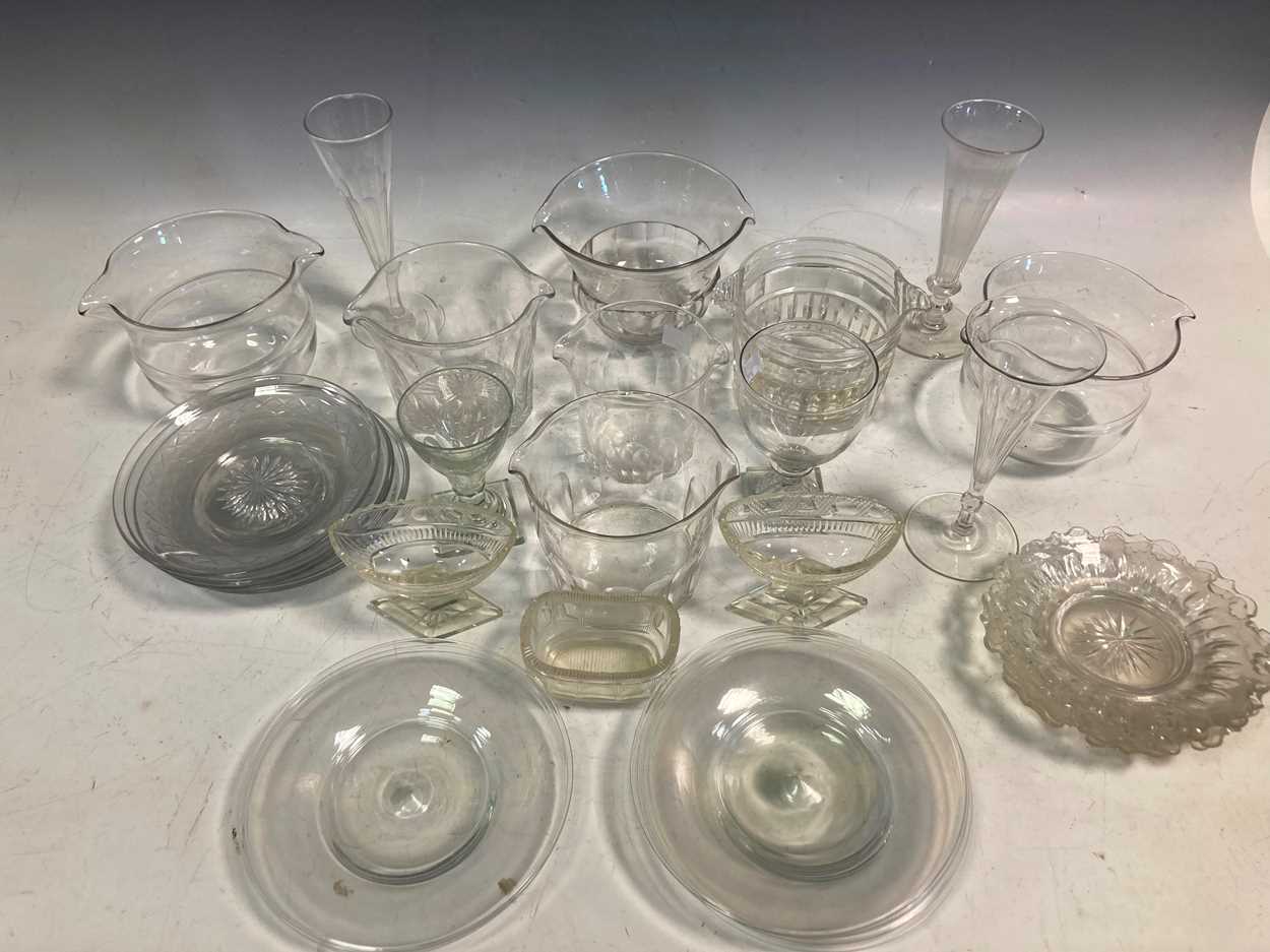 A collection of glassware to include, flutes, rinsers, salts, glasses etcClopton Hall, Rattlesden,