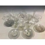 A collection of glassware to include, flutes, rinsers, salts, glasses etcClopton Hall, Rattlesden,