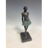 After Edgar Degas, Little Dancer, bronze, 16.5cm high