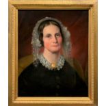 Irish School, circa 1840Portrait of a lady, a member of the Sinclair familyoil on canvas56 x 45cm