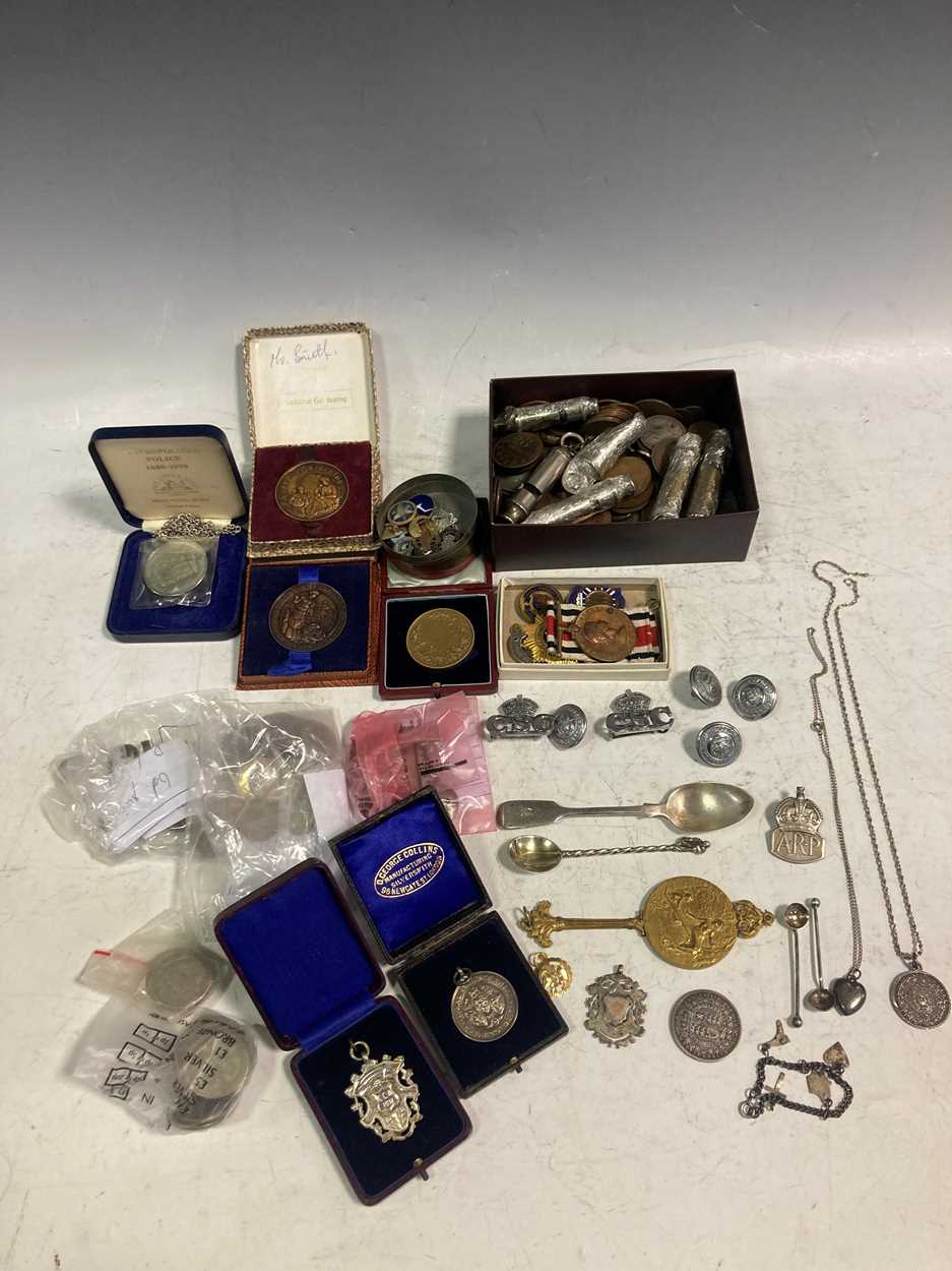 Collection of 19th century and 20th century coinage, mainly used GB, also including silver Cycling