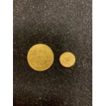 2 Middle East gold coins, 9.4g