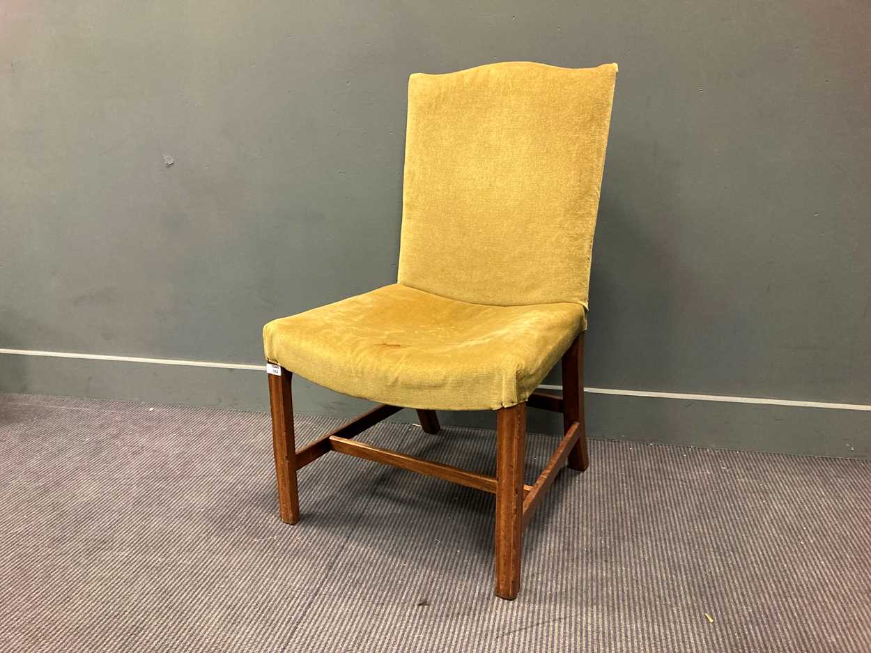 A III style mahogany dining chair, 19th century, upholstered in