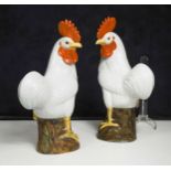 A pair of continental porcelain models of cockerels, 35cm highBallykeel House, Hillsborough,