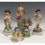 Five items of early Staffordshire pottery, the tallest 25cm highProvenance:Collection of Mike
