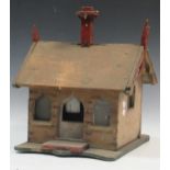 A folk art painted dolls house, 41 x 30 x 38cmProvenance:Collection of Mike Handford, '