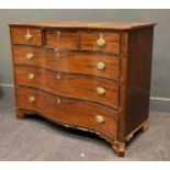 A 19th century mahogany serpentine chest of drawers100 x 132 x 58cm