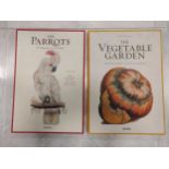 A box set of reproduction prints of parrots after Edward Lear; together with a box set of