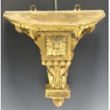 A George III style giltwood wall bracket, 30 x 27 x 15cm Provenance:Collection of Barry Lock (1934 -