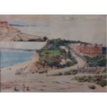 A watercolour view of Alum Chine, Bournemouth, 20th century, 44.5 x 61.5cm