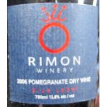 Israeli Rimon pomegranate dry wine 2006, 15 bottlesProvenance:removed from Hanover Terrace, Regent’s