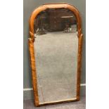 A Queen Anne style wall mirror, with cushion moulded frame, 107 x 52cmProvenance:Collection of Barry