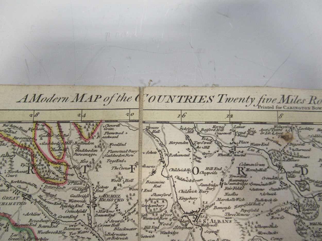 J. Ellis for Carington Bowles and R Sayer, Map of the Countries twenty-five miles round London, - Image 4 of 5