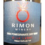 Israeli Rimon pomegranate dry wine 2006, 15 bottlesProvenance:removed from Hanover Terrace, Regent’s