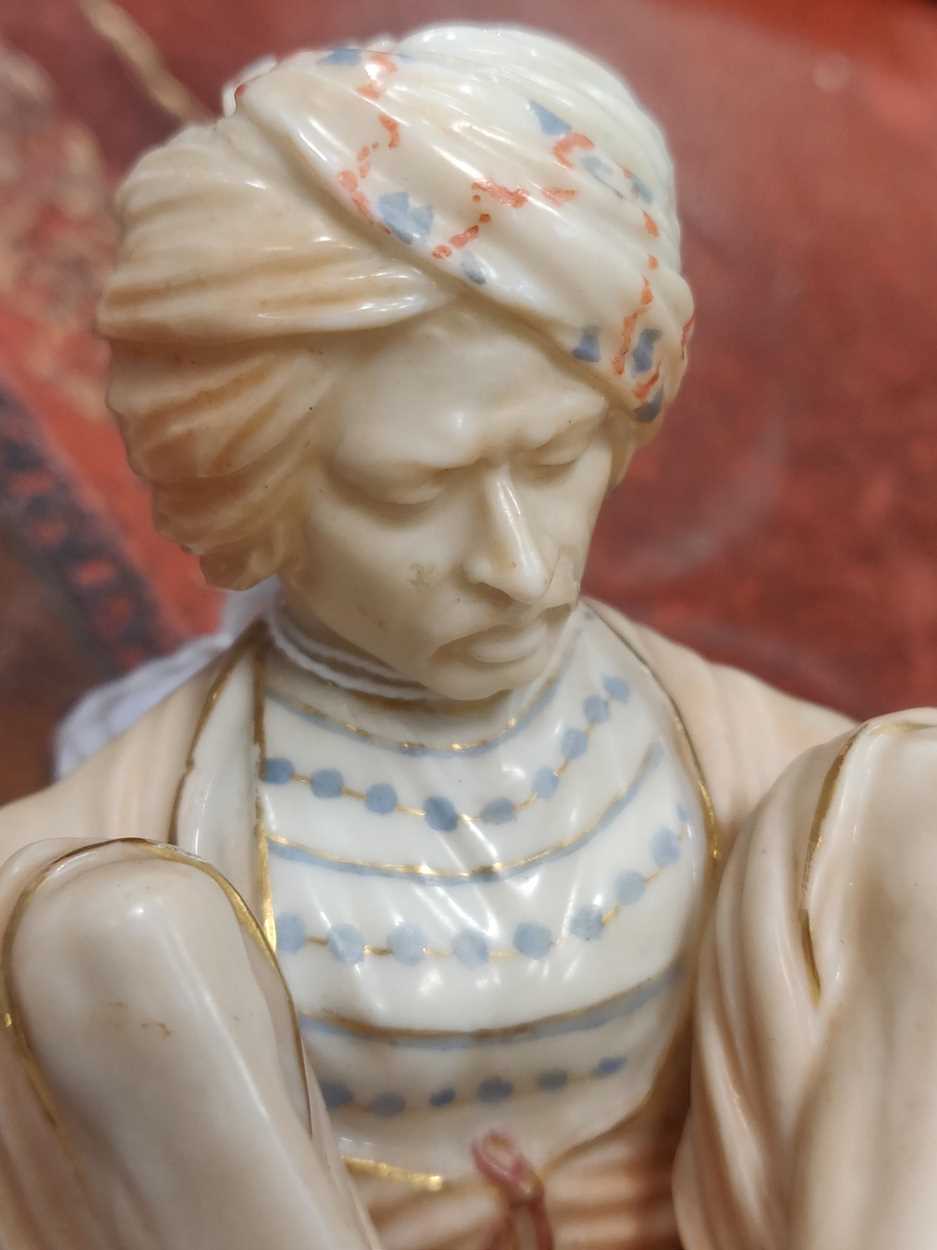 A Royal Worcester figure of Karan Singh the trinket maker from the Indian Craftsmen series, late - Bild 8 aus 16