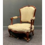 A Portuguese Lous XV style armchair, 102 x 83 x 74cmProvenance:Collection of Barry Lock (1934 -