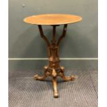 A late Victorian Aesthetic period walnut occasional table, 67 x 51cm