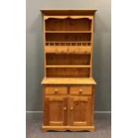 A modern narrow pine dresser, 206 x 97 x 45cmProvenance:Collection of Barry Lock (1934 - 2021)