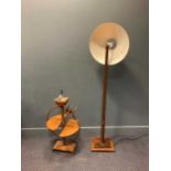 An Art Deco smokers companion 91 x 49 x 45cm, together with an Art Deco standard lamp 148.5cm high