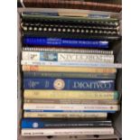 Seven boxes of ceramic and porcelain reference books (qty)