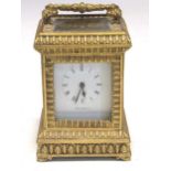 A small gilt brass carriage clock 'Hennell', 10 x 7 x 6cmProvenance:Collection of Barry Lock (1934 -