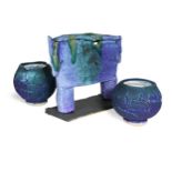 § Simon Shaw (1961-), a group of three stoneware items,