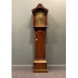 A George III oak cased 8-day longcase clock, the brass dial engraved 'Peter Boyce Beccles' 218cm
